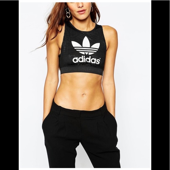 adidas crop top bra